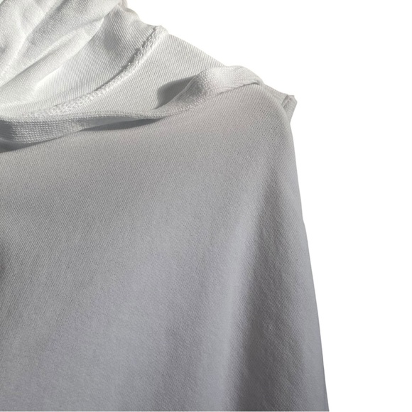 Frank and Eileen French Terry Relaxed White Kane Capelet Hoodie Size Small - Picture 9 of 9